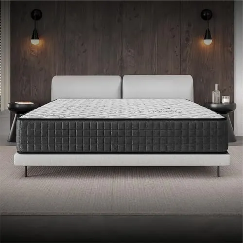 COSMOS - Colchón Híbrido 160x200 cm - Altura 30 cm - Gamma - Espuma HR y Blue Latex - Semifirme, Transpirable, Hipoalergénico, Ergonómico - Muelles Ensacados, Reversible