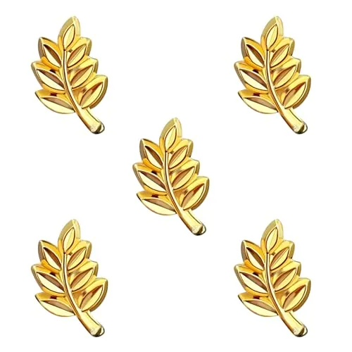 Lote de 5 Pin's Acacia Masonería | Pins France Dorado Branche de Acacia | Joya de 12 mm símbolo masónico, mm, Zinc
