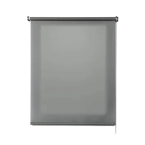 STORESBASIC Estor Enrollable Translúcido Poliéster Gris 80x250 (Ancho x Alto)