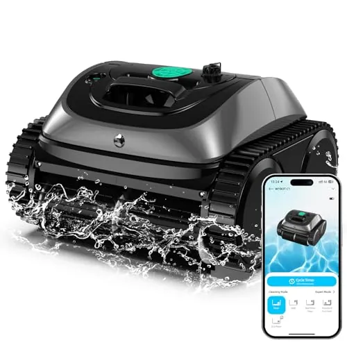 WYBOT C1 Robot Limpiafondos Piscina con Planificación Inteligente de Rutas, Limpieza Automática de Fondo, Paredes y Línea de Agua, Triple Motor Mejorado, 150 Min, hasta 150㎡(Gris)