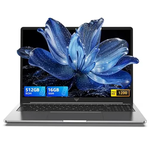 Tivique Ordenador portátil de 16 Pulgadas FHD, In-Tel N97 hasta 3.6GHz, Superior a N100/3200U/N-95, 16GB RAM DDR4 512GB SSD Expansible a 2TB, HDMI, BT5.0, Type C, Ordenador para Oficina y Estudio