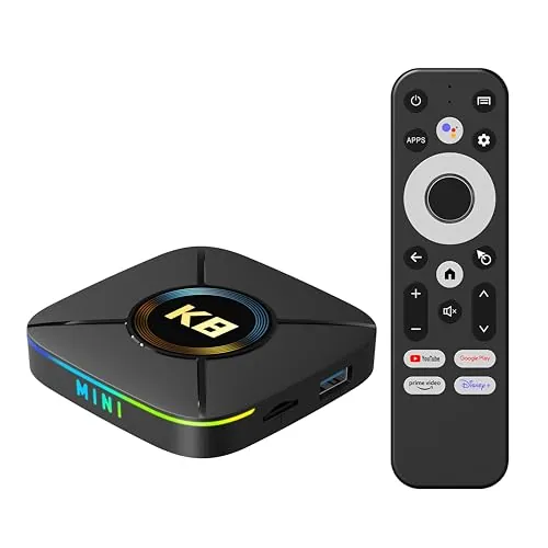 Xilibod HK1 K8Mini Android 14.0 TV Box 2GB RAM 16GB ROM RK3518 Quad Core CPU Mali-450 GPU Support 2.4G/5G WiFi BT5.0 Smart TV Box - Model No.: HK1 K8Mini 2GB 16GB