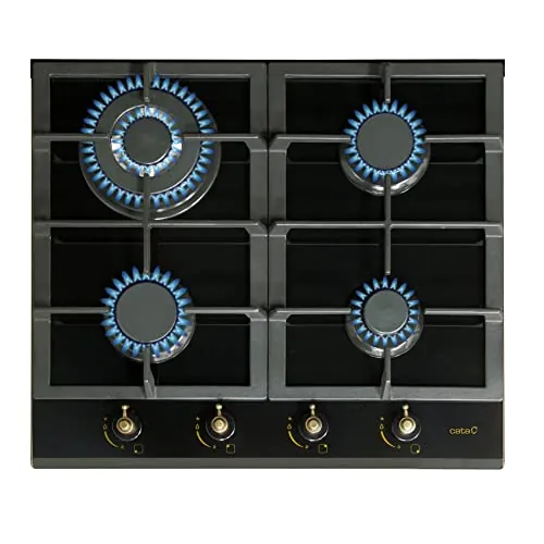 Cata Placa de Gas RCI 631 BK, Cristal Negro