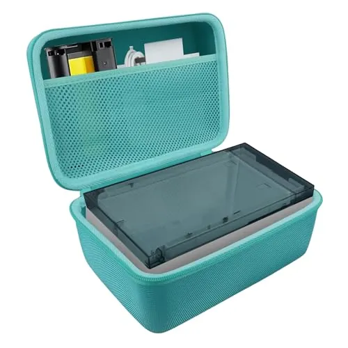 Khanka para Liene Impresora Fotográfica 10 X 15 Estuche rígido con Bolsillo de Malla para Accesorios Liene DHP513 4x6'', Solo Estuche (Azul Tiffany)