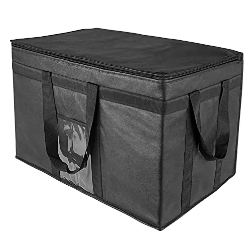 Yalin XXXL - Bolsa térmica grande con aislamiento, enfriador de espuma de poliestireno para mantener comidas caliente o fría, bolsa reutilizable con doble cremallera para entrega de alimentos