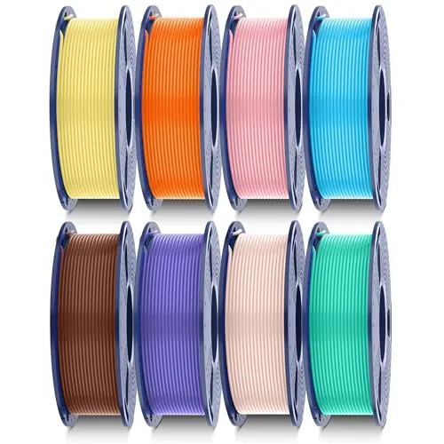 SUNLU 250G*8 PETG Filament Paquete, 250G por Carrete, 8 Rollos