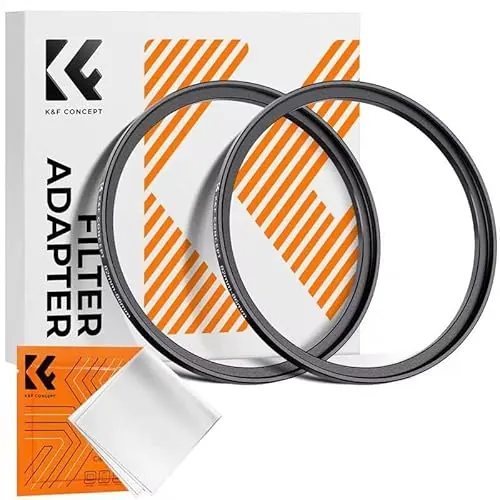 K&F CONCEPT 2 pcs Filtro Anillos 67-82mm,Anillo Adaptador de Filtro Step-UP de Objetivo con Un Paño de Limpieza