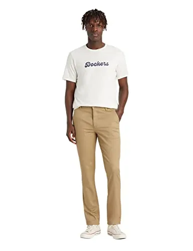 Dockers ALPHA ORIGINAL SKINNY, Pantalones para Hombre, New British Khaki, 32W 30L