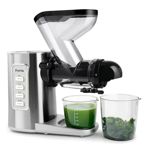 Fretta Extractor de Zumo Prensado en Frío 76 mm, libre de BPA (Stainless)