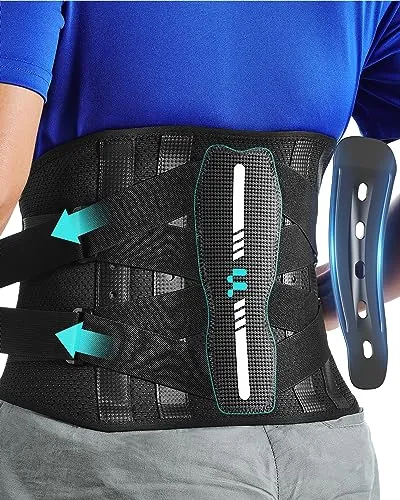 Fitomo Faja Lumbar Hombre Mujer, Fibra de Carbono, Soporte para Espalda