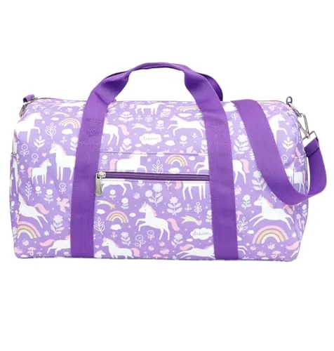 A Little Lovely Company Unicorn Dreams - Bolsa de lona de nailon, color morado, pequeña a mediana