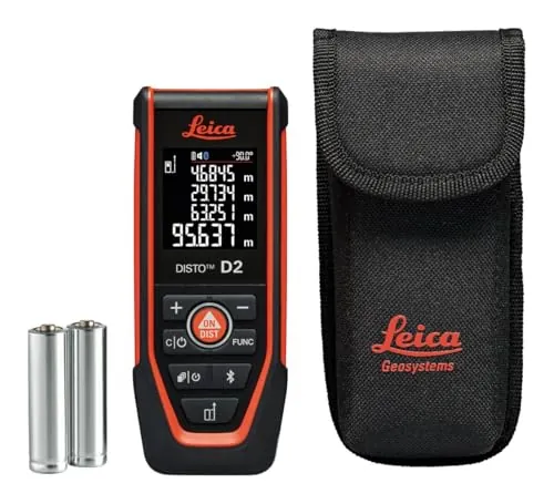Leica DISTO D2 - Medidor láser con Bluetooth y NFC, Alcance 100 m