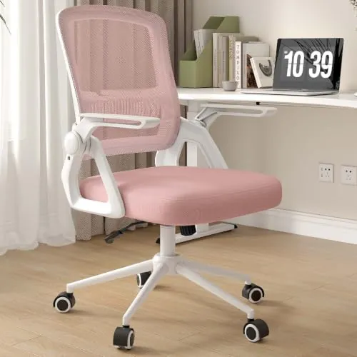naspaluro Silla Escritorio Ergonómica Rosa para Hogar y Oficina