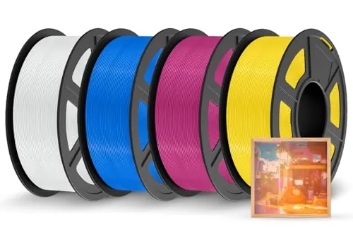 JAYO CMYK Blanco+Cian+Magenta+Amarillo PLA Filamento 1.75mm 4.4kg Bundle
