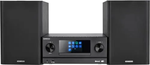 Kenwood M-9000S-B - Micro Sistema Hi-Fi con CD, Dab +, Radio por Internet, Spotify, FM, Bluetooth, USB y Gran Pantalla a Color TFT