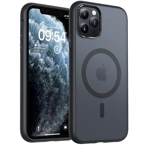 TOCOL Funda para iPhone 11 Pro, Compatible con MagSafe, Titanio Negro