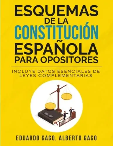 Esquemas de la Constitución Española para Opositores: Incluye datos esenciales de leyes complementarias
