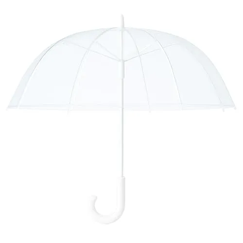 unycos - Paraguas Transparente de Campana Resistente al Viento, Automático, Impermeable y Ligero para Hombre, Mujer y Niños, 102 cm, 8 Varillas, Ideal para Uso Diario, Viajes y Eventos (Pequeño)