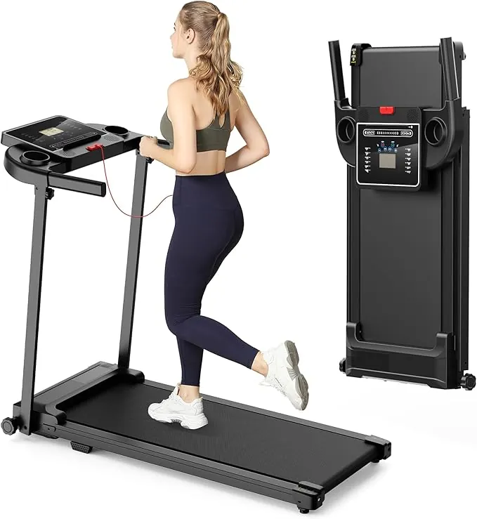 Cinta de Correr Plegable Andar - Caminadora Electrica para Casa con Pantalla LCD Treadmill for Home 3 en 1 Walking Pad Compact Portable Under Desk Running para el hogar y la Oficina 100KG