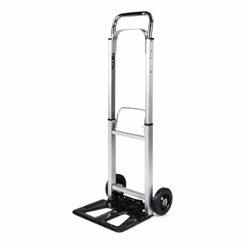 Carretilla de Mano Plegable con Ruedas | Carro de Carga Pórtatil con Asa Telescópica | Carrito Ligero y Compacto | hasta 100kg | Ideal Transporte de Cajas, Equipaje, Mudanzas, Almacén o Reparto