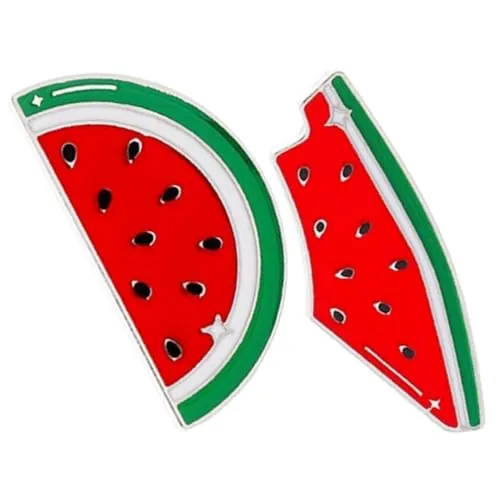 Broche De Sandía Palestina 2 Piezas De Pin De Esmalte De Sandía Broche De Palestina s En Forma De Fruta Hawaiana Insignia De Sandía De Joyería Para Luau De