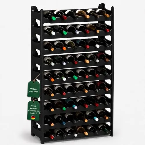 ARTECSIS® - Botellero modulable, Estante para Botellas de Vino, Gris Anthrazit, 60 emplacements de bouteilles