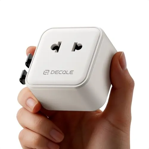 decqle “Air” Adaptador Enchufe Universal con AC 2500W MAX para Viaje