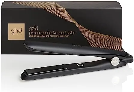 ghd Gold - Plancha de Pelo Profesional Para un Cabello Liso y Brillante - Para Todo Tipo de Cabello - Color Negro, (Enchufe Europeo)