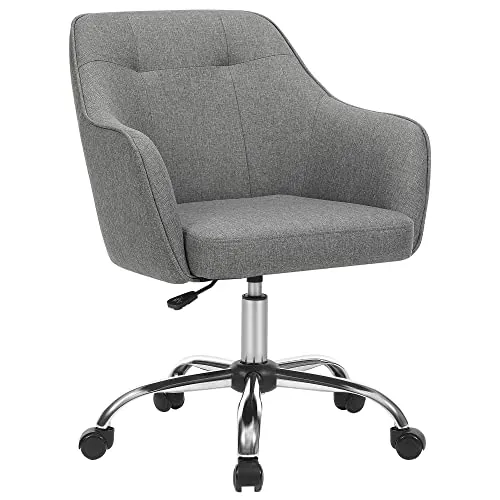SONGMICS Silla de Escritorio Ergonómica, Giratoria con Ruedas