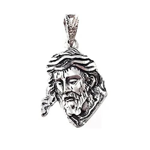 Inmaculada Romero IR Cristo de las Tres Caídas Triana Colgante Plata Ley 925m rostro 22mm. macizo detalles tallados reasa calada - Personalizable - GRABACIÓN INCLUIDA EN EL PRECIO