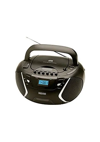 Daewoo Radio CD con Cassette DBU-51 | Reproductor de CD y USB | Mini Cadena de Música | MP3 | Color Negro
