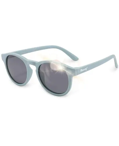Maesy Gafas de Sol Niños 3-6 Años - Lentes Polarizadas UV400 Categoría 3 - Montura Flexible - Diseño Moderno, Seguras y Cómodas - Faela, Azul Claro