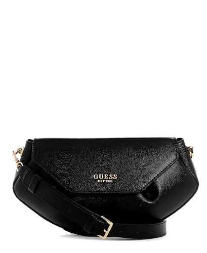 GUESS bolso bandolera Amorette Flap Crossbody Black negro