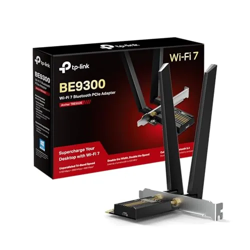 TP-Link Archer TBE552E-Tarjeta WiFi PCIe, 5760 Mbps, WiFi 7, Bluetooth 5.4