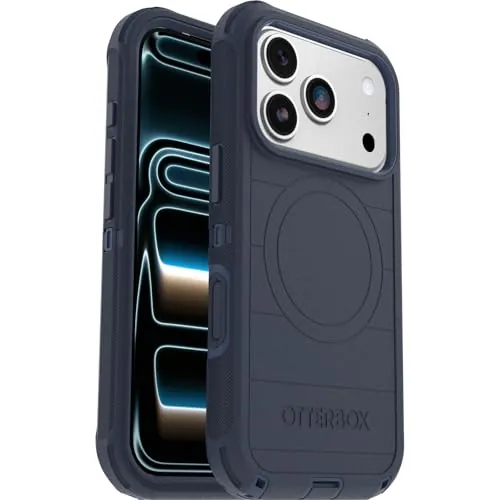 Otterbox Defender Series Pro MagSafe Funda para iPhone 17 Pro, a Prueba de Golpes, a Prueba de caídas, ultrarresistente, Testada 7X con estándares Militares anticaídas, Azul