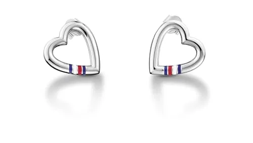 Tommy Hilfiger Jewelry Pendientes para Mujer de Acero Inoxidable con Forma de Corazón - 2700909