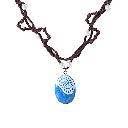 Wedity Ocean collar tejido a mano colgante collar imitación perlas gargantilla collar fiesta suministros para mujeres y niñas