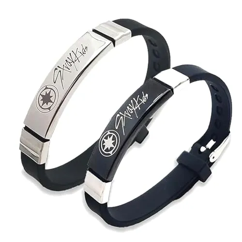 FCMTFV Stray kids Brazalete,2Pcs Stray kids Pulseras,Straykids Cinturón De Muñeca,Straykids Pulsera De Anime Accesorios,Para Fanáticos De Anime.