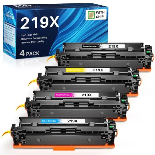 INK4U 219X Tóner con Chip Compatible con HP 219X Color LaserJet MFP 3302sdw | 219X Cartucho de Tóner Compatible con HP Color Laserjet Pro MFP 3302FDW 3302FDWG 3302SDW 3302FDN 3202DW 3202DN Impresoras