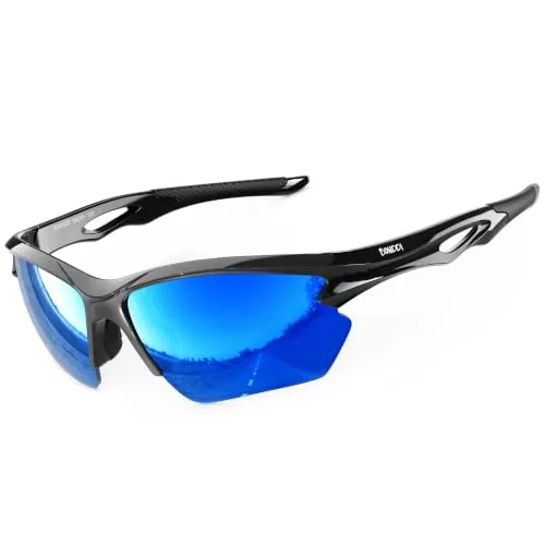 BONDDI Gafas de Sol Deportivas, Polarizadas para Hombre y Mujer, Protección UV400, Montura TR90 Ligera y Envolvente para Ciclismo Pesca Golf Running Conducción Esquí Senderismo
