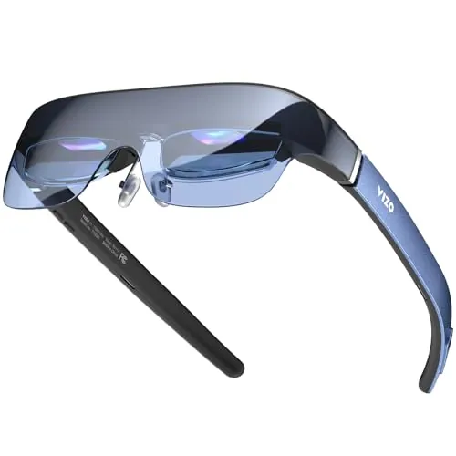 TOZO VIZO V1 AR Gafas, Pantalla de 1800 nits, Altavoces estéreo, Pantalla Virtual de 118”, Modes 2D/3D, Cine y Juegos, Compatibles con iPhone, Android, PC y más.