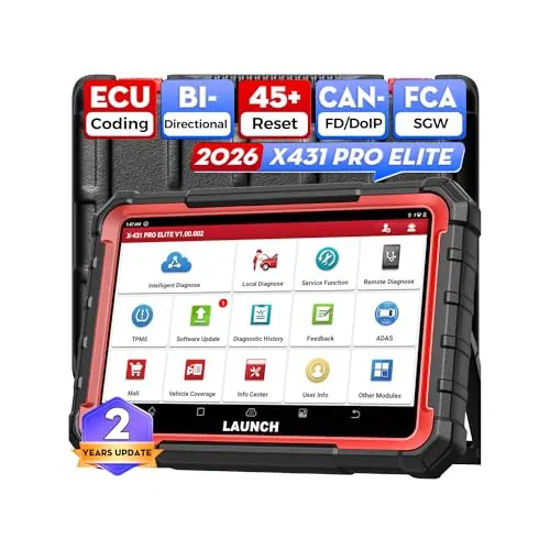 Launch X431 Pro Elite OBD2 Diagnosis Coche Multimarca, 45+ Resets