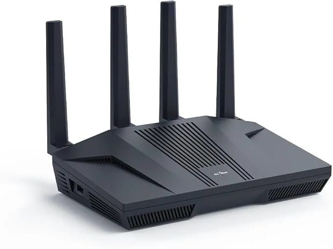 Enrutador WiFi 6 GL.iNet GL-MT6000(Flint 2) |Enrutador WiFi para juegos | 2 puertos multigigabit de 2,5 G + 4 puertos Ethernet de 1 G | Conectividad masiva de dispositivos | OpenVpn rápido y WireGuard