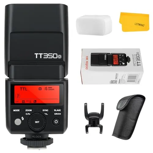 Godox TT350O 2,4 G HSS 1/8000s TTL GN36 Camara Flash Speedlite para Olympus/Panasonic E-M10II,E-M5II,E-M1,E-PL8,E-PL7,E-PL6,E-PL5,DMC-CX85,DMC-G7,DMC-GF1,DMC-LX100 Mirrorless Digital Camera(TT350o)