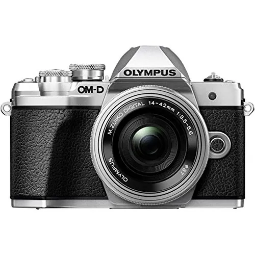 Olympus OM-D E-M10 Mark III Kit, Micro Four Thirds System Camera (16 MP, 5-Axis Image Stabilisation, Electronic Viewfinder) + M.Zuiko 14-42mm EZ Zoom Lens + M.Zuiko 40-150mm Tele Zoom, Silver/Black
