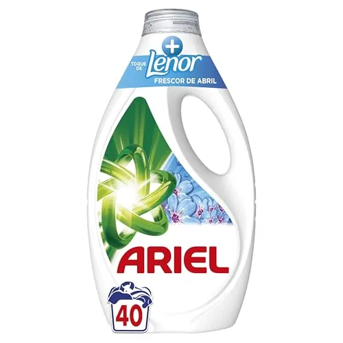 Ariel Detergente Lavadora Liquido 40 Lavados, Jabon Frescor de Abril, Limpieza Profunda Incluso en Ciclos Mas Frios