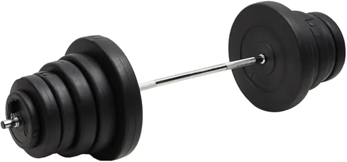 vidaXL Mancuerna con Discos Pesas Entrenamiento Levantamiento Fitness Culturismo Corporal Musculación Ejercicio Deporte Gimnasio Casa 90 kg