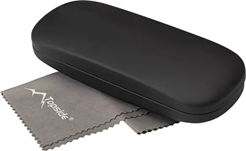 TOPSIDE Estuche metálico robusto para gafas (negro)