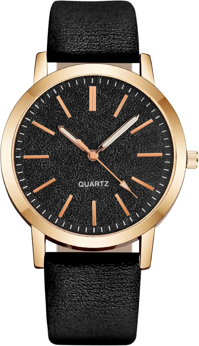 OFFCUP Reloj de Cuero para Mujer, Reloj de Analógico Cuarzo con Esfera Estrellada, Reloj Mujer de 3 manecillas, Reloj de Pulsera Informal de Moda Premium para Mujeres Damas y Niñas