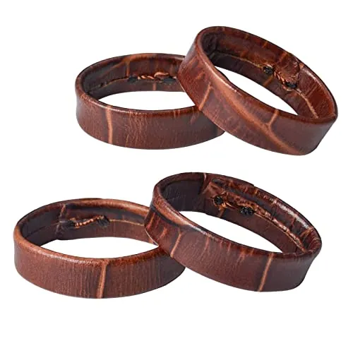 WOCCI 22mm Lazo de Soporte de Correa Reloj de Cuero, Anillos de Retención (Marrón)